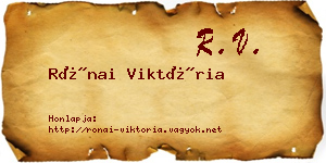 Rónai Viktória névjegykártya