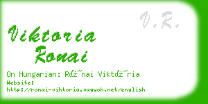 viktoria ronai business card