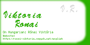 viktoria ronai business card